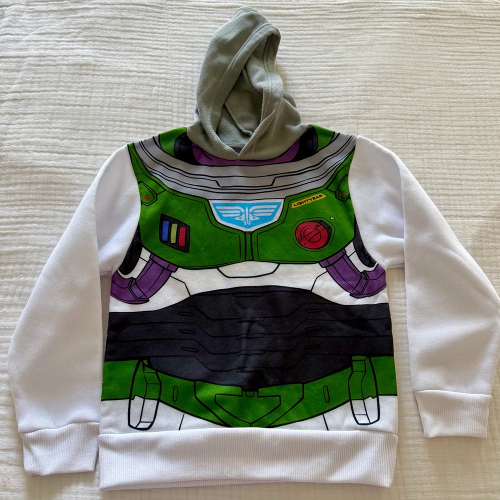 Disney Pixar Buzz Lightyear Toy Story Fleece Hoodie Youth Size 8 NWOT